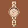 Titan Raga Showstopper Quartz Analog Rose Gold Dial Metal Strap Watch for Women