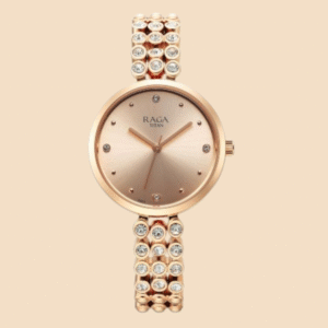 Titan Raga Showstopper Rose Gold Dial Watch for Women 1